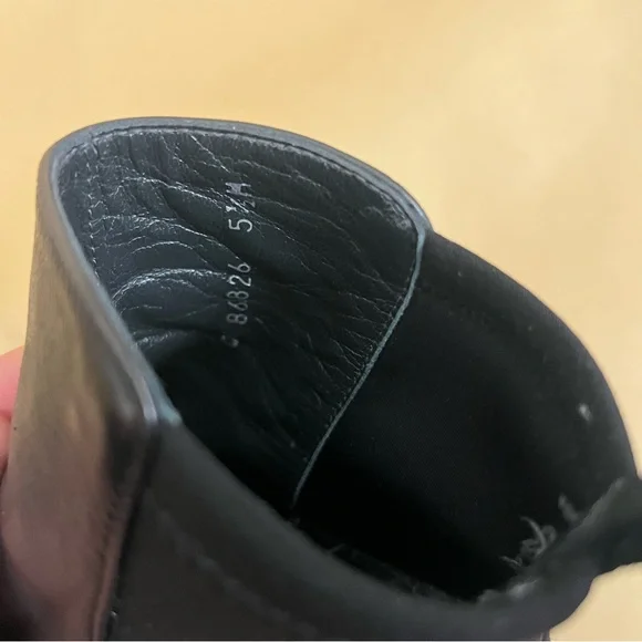 Stuart Weitzman Otherhalf Black Nappa Leather Block Heel Ankle Boots Womens 5.5 - Picture 7 of 9